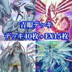 【遊戯王】青眼（ブルーアイズ・赤き竜 型）デッキ 計40+EX15 【プレイ用】