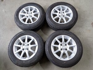 YS13135【送料無料165/70R14】パッソ ヴィッツ アクア スペイドなどに 中古スタッドレス ▼14×5.5J 100/4H ET38▼1円スタート