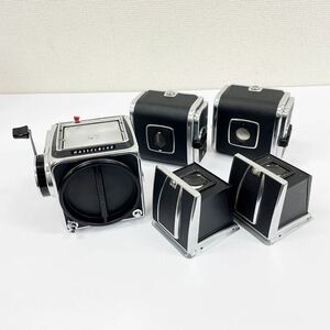 ハッセルブラッド HASSELBLAD 500C/M ボディ 本体 フィルムマガジン 2点 フォーカシングフード 2点 セット 中判カメラ 防湿庫保管品