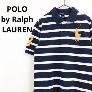 Ralph LAUREN　ポロバイラルフローレン　半袖ポロシャツ　ボーダー　L