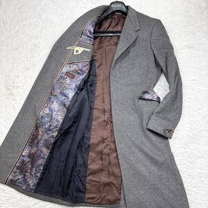 【極美品XLサイズ!!!】Paul Smith collection ポールスミスコレクション チェスターコート 高級 アンゴラ100% ロング 裏地総柄 マーブル柄