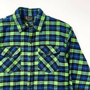 90s Vermont flannel フランネル ネルシャツ ヘビネル チェック ビンテージ アメリカ製 usa old L ワーク bigmac ファイブブラザー 80s 70s