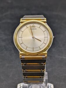 夏本 12月 No.59 SEIKO セイコー 腕時計 CREDOR クレドール 7771-6030 18ktベゼル QUARTZ クォーツ シルバー ゴールド　秒針稼動なし