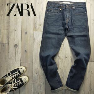 ☆ZARA MAN ザラ☆USED加工　ストレッチ スリム デニム パンツ W32 S497