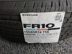 未使用保管品 Firestone ファイヤーストーン 乗用車用 チューブレスタイヤ サマータイヤ FR10 155/65 R14 75S 1本 2014年製