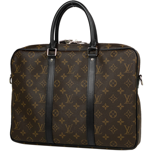 ルイ・ヴィトン Louis Vuitton PDV PM ポルトドキュマン ヴォワヤージュ ビジネスバッグ モノグラムマカサー ブラウン M52005 メンズ 中古