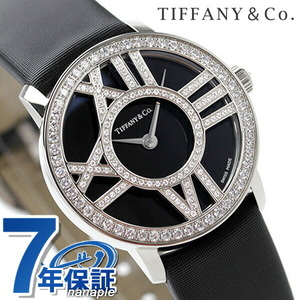 ティファニー アトラス カクテル ラウンド 26mm K18WG ダイヤモンド 腕時計 ブランド Z1900.10.40E10A40B TIFFANY＆Co. ブラック 新品 時計