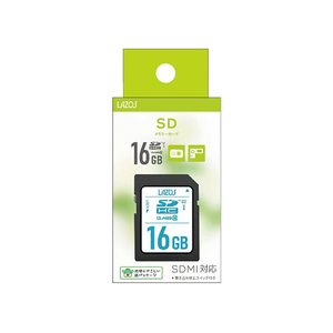【20個セット】 Lazos SDHCメモリーカード 16GB CLASS10 紙パッケージ L-B16SDH-U1X20 /l