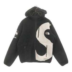 SUPREME シュプリーム 20AW ×THE NORTH FACE S Logo Hooded Fleece Jacket ×ザノースフェイス ロゴフリースジャケット ブラック NT62004I