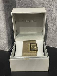 h075★１円～中古品/現状品/稼働品【Calvin Klein カルバンクライン 時計】ck ケース付 腕時計 ゴールド色