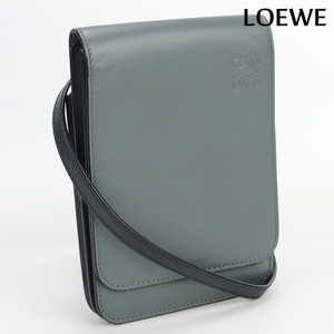 6/16はさらに+11倍 中古 ロエベ 斜め掛け ショルダーバッグ ユニセックス ブランド LOEWE クロスボディバッグ レザー 335 54 Z33 グレー