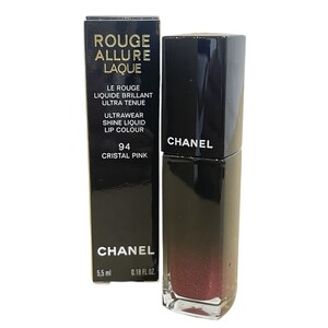 θ【新品未使用品】CHANEL/シャネル ルージュ アリュール ラック 94 クリスタルピンク 5.5ml 口紅 グロス リップライナー 箱 S40454610723