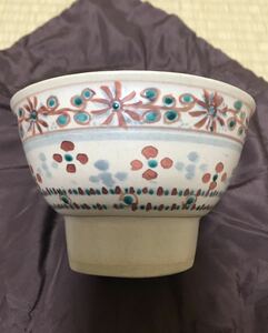 安南　紅安南茶碗　紅安南草花文茶碗　徳川美術館　重要美術品　写し　レプリカ　茶碗　茶道