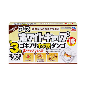 アース製薬　ホワイトキャップ　ゴキブリホウ酸ダンゴ　16個入　10箱セット 送料無料