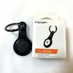 Spigen AirTag ケース レザー キーホルダー カバー