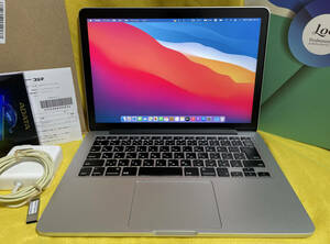 バッテリー交換済み, 1TB-SSD, Core i7-3.0GHz, 16GB-RAM, MacBook Pro Retina Mid 2014, 13-inch, A1502 (MGX92J/A). デュアル OS