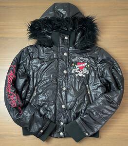 CHRISTIAN AUDIGIER クリスチャンオードジェー ed hardy エドハーディー 中綿ジャケット ジャンパー レディース XL 