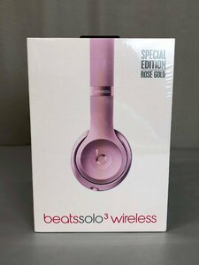 ＜未開封品＞Beats ビーツ Solo3 Wireless ワイヤレス ヘッドホン ローズゴールド 2016年製（12524073111764SM）