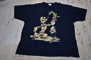 1995年　USA製　Popeye　 ポパイ　オリーブ　サンドアート　半袖　Tシャツ　サイズ　XXL