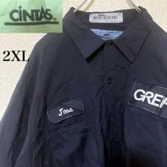 CINTAS シンタス ワッペン ワークシャツ 2XL 黒 Jose GREIF