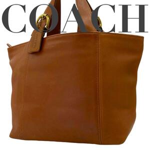 美品　COACH オールドコーチ　トートーバッグ　レザー　ブラウン　茶