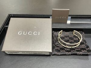 ◆NO.241223◆Gucci グッチ スクエア バングル ブレスレット 925 Sv925 ヴィンテージ？ 23.3g シルバー925