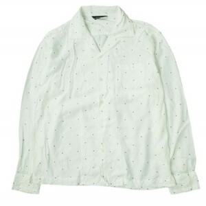 UNUSED アンユーズド 19SS 日本製 SQUARE DOT RAYON SHIRT スクエアードットレーヨンシャツ US1618 1 ホワイト 開襟 オープンカラー g6519