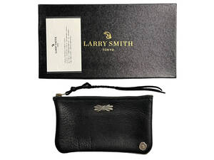 新品 オーダーカスタム品 LARRY SMITH ラリースミス DEERSKIN POUCH ディアスキン ポーチ 鹿革 BUTTERFLY SHELL CONCHA メタル コンチョ