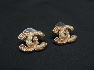 1円 ■極美品■ CHANEL シャネル A12P ココマーク パール ピアス アクセサリー レディース ゴールド系×マルチカラー EA2723