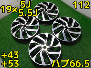 2404W6♪BMW純正 ｉ3♪PCD112/5H/19×5J/5.5J/+43/+53/ハブ66.5♪ホイール4本♪即納♪店頭手渡し大歓迎♪アップライジング♪太田店♪