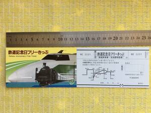 JR東 新潟支社 見本印 鉄道記念日フリーきっぷ 昭和63年