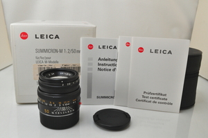 ★★極上品 Leica Summicron M 50mm F/2 E39 11826 Lens In Black w/Box♪♪#5967