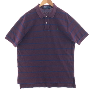 古着 ラルフローレン Ralph Lauren POLO by Ralph Lauren 半袖 ボーダー ポロシャツ メンズXL /eaa381384 【SS2409_30%】