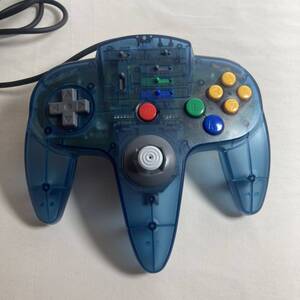 【中古】ニンテンドウ64 コントローラー アスキーパッド64 クリアブルー Nintendo64 ASCII 動作確認済 Controller