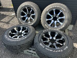 T646 中古タイヤホイール MK26 16×8j +0 LT225/75R16 BFGoodrich All-Terrain T/A グッドリッチ オールテレーン オフロード 4本セット