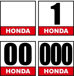 ★サイズ調整可能★　ゼッケン　★HONDA★　ベースステッカー　2枚セット