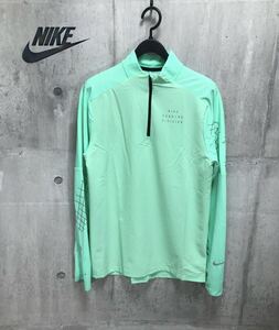 未使用 メンズSサイズ　NIKE RUN DIVISION 1/2トップスナイキ ランディビジョン ハーフジップ シャツ ランニング DRI-FIT グリーン