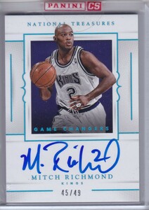 【Mitch Richmond】 2015-2016 Panini National Treasures Game Changers Signature auto /49 直書き