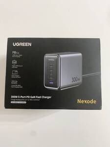 【1円オークション】UGREEN Nexode 300W 充電器 PD3.1対応 5ポート同時急速充電 4 USB-C＆1 USB-A 縦式省スペース PCに急速充電対応AME2288