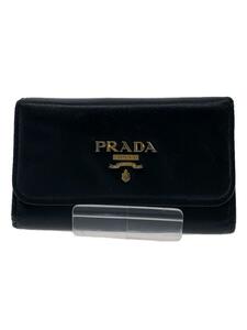 PRADA◆キーケース/レザー/BLK/レディース