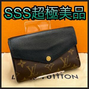 LOUIS VUITTON ルイヴィトン 折財布 モノグラム　ポルトフォイユ パラス コンパクト 茶 ブラウン 黒 ブラック 正規品 LV 鑑定済み ミニ財布