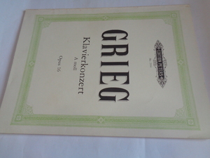 【楽譜】EDVARD　GRIEG-Klavierkonzert/ A moll/ Opus 16◎A4サイズ