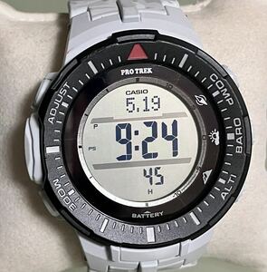 ★稼動品★CASIO カシオ/PRO TREK プロトレック★PRG-300CM★タフソーラー★アイスグレー★メンズ腕時計★