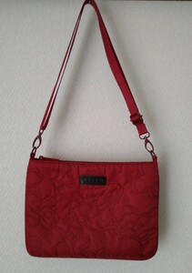 USED◆ANTEPRIMA MISTO◆ショルダーバッグ ポシェット 斜め掛け ボディバッグ キルティング 刺繍 アンテプリマ◇赤