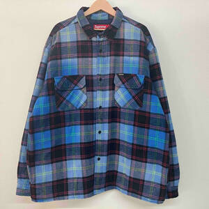 Supreme QUILTED PLAID SHIRT BLUE シュプリーム キルテッド プレイド シャツ ブルー キルティングジャケット サイズXXL