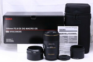 【極上美品】 シグマ SIGMA 105mm F2.8 EX DG MACRO OS HSM SONY ソニー用 #12218