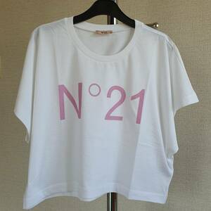 【新品・未使用】N°21 KIDS ロゴ クロップドTシャツ　white　12Y　N21558N0153