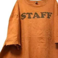 ZiNC staff スタッフTシャツ　ヴィンテージ　メンズ　Tシャツ　オレンジ