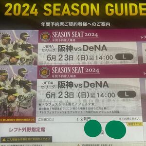 【ペア既完売】6/23(日)阪神vs西武　レフト外野指定席2連番ペアチケット　トラフェス&甲子園ビアフェスタ