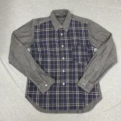 COMME des GARÇONS HOMME 切替シャツ XS チェック